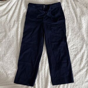 LOFT Dark Blue Cropped Wide Leg Pane